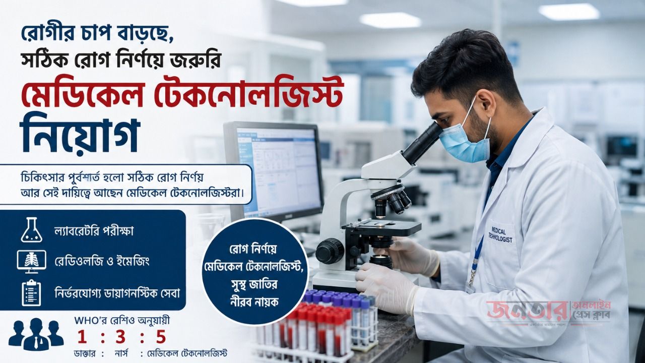 রোগীর চাপ বাড়ছে, সঠিক রোগ নির্ণয়ে জরুরি মেডিকেল টেকনোলজিস্ট নিয়োগ