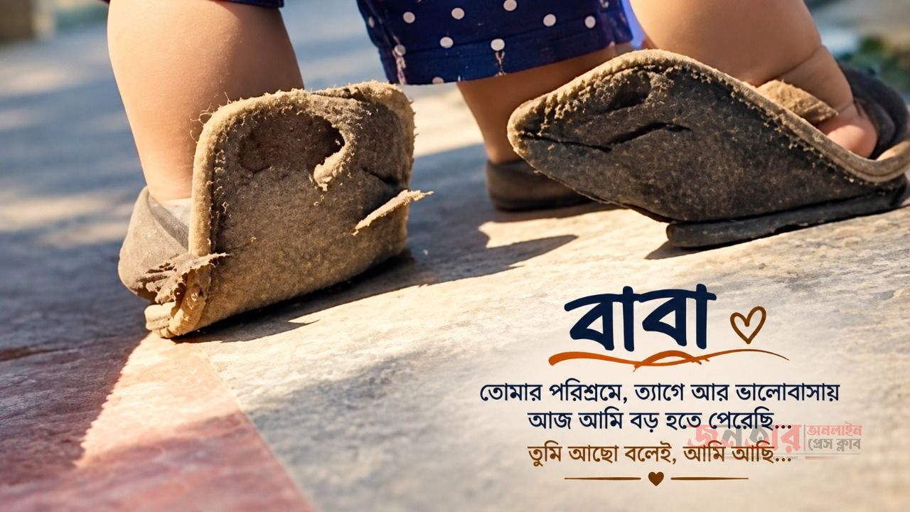  বাবার ছেঁড়া জুতায় সন্তানের ভবিষ্যতের স্বপ্ন