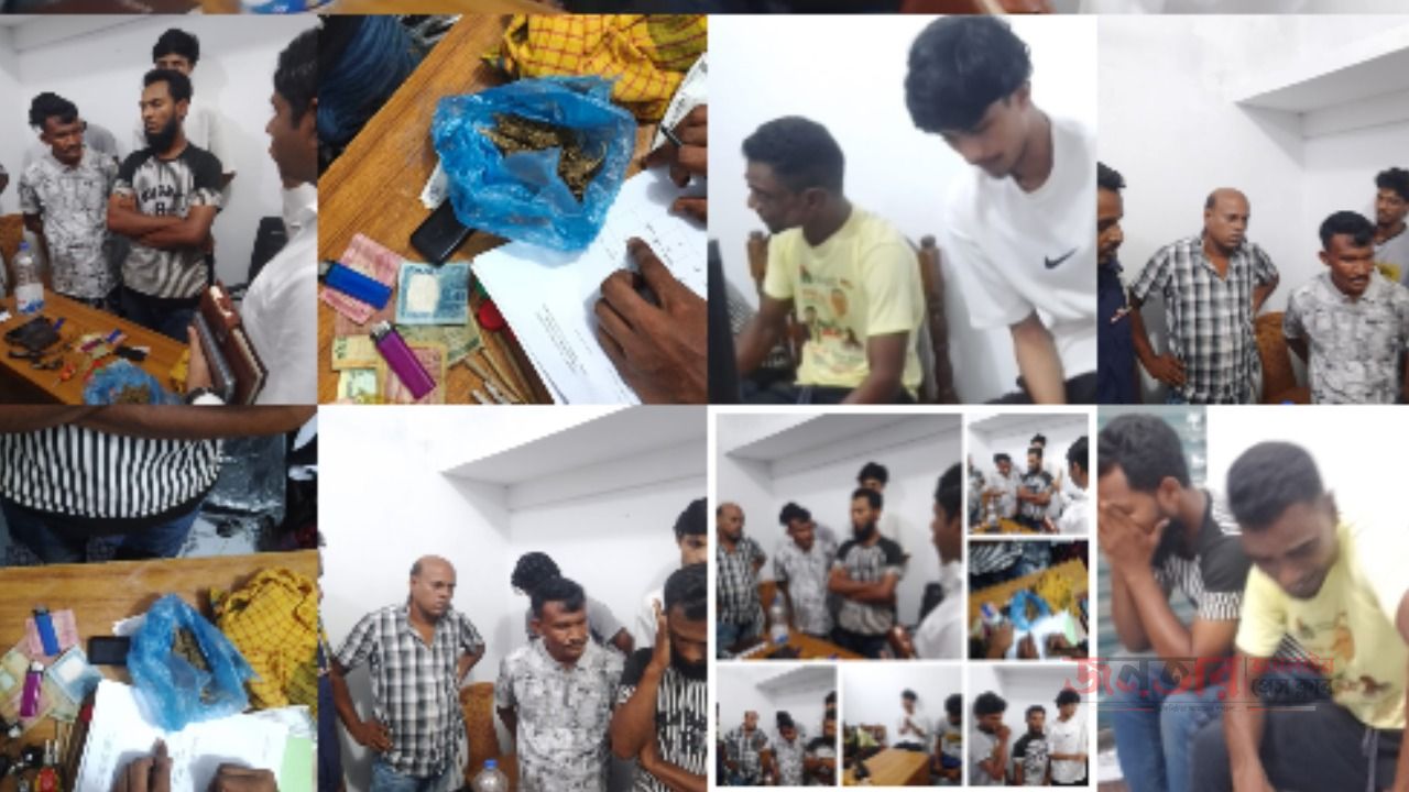 &lrm;রাজনগরের মোকামবাজারে মাদকবিরোধী অভিযানে গ্রেফতার ৫।   &lrm;